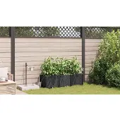vidaXL Pots de jardin Noir 120 x 40 x 37.5 cm Acier