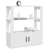 vidaXL Sideboard Blanc 80x30x90 cm Bois composite