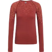 Odlo Kinship Pw 200 Long Sleeve Base Layer Orange S Femme