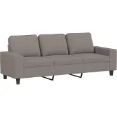 vidaXL Canapé à 3 places Taupe 180 cm Tissu