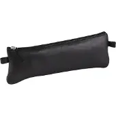 Clairefontaine 8322C Schlamper-Etui, flach, Leder, schwarz