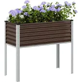 vidaXL Jardinière Marron 100x45x90 cm Acier
