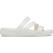 Crocs Getaway Patent Strappy Slides Blanc EU 37-38 Femme