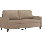 vidaXL Canapé 2 places cappuccino brun 140 cm similicuir