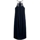 Superdry Femme Robe de Plage dos nu Longue en Dentelle Bleu Marine Taille: 38