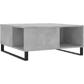vidaXL Table basse gris béton 80x80x36,5 cm Bois composite