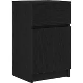 vidaXL Table de chevet noir 39x35x65 cm bois d’ingénierie