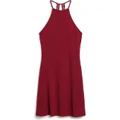 Superdry Femme Mini Robe Ajustée Et Évasée en Jersey, Rouge, Taille: 38
