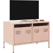 vidaXL Armoire TV rose 68x39x43,5 cm Acier laminé à froid
