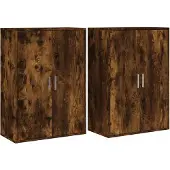 vidaXL Sideboards 2 pcs. Chêne fumé 60x31x84 cm Bois composite