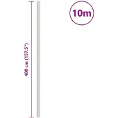 vidaXL Membrane anti-mauvaises herbes blanc 4x10 m PP