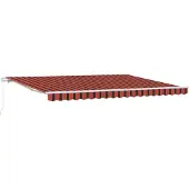 vidaXL Store extensible orange et marron 450 x 350 x 165 cm