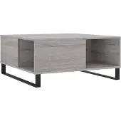 vidaXL Table basse Gris Sonoma 80x80x36,5 cm Bois composite