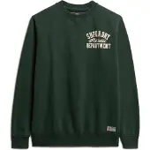 Superdry Sweat-shirt 'VINTAGE ATHLETIC' vert foncé / blanc