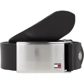 Tommy Hilfiger Ceinture 'Plaque' noir / argent