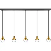 Expo Lampe à suspension en or noir Drop