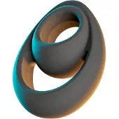 Erecto - Anneau pénis et testicules - silicone noir