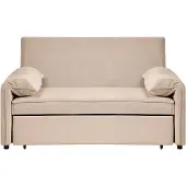 Beliani Canapé-lit HORMA Tissu Marron clair