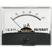 Voltcraft AM-60X46/100µA/DC Appareil de mesure encastrable AM-60X46/100µA/DC Bobine rotative 100 µA (AM-60X46/100&micro,A/DC)