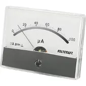 Voltcraft AM-86X65/100µA Appareil de mesure encastrable AM-86X65/100µA/DC 100 µA bobine rotative (AM-86X65/100&micro,A)