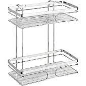 Wenko Étagère murale pour salle de bain - Rectangulaire - Acier - 2 paniers