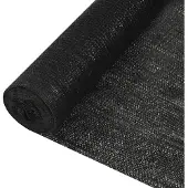 vidaXL Panneau de clôture noir 2x25 m HDPE 150 g/m