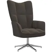 vidaXL Fauteuil relax gris foncé velours