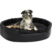 vidaXL Lit pour chien noir 90x79x20 cm peluche et similicuir