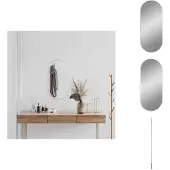 vidaXL Miroir mural Argenté 70x30 cm Ovale
