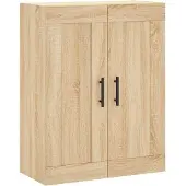 vidaXL Highboard chêne Sonoma 69,5x34x180 cm Matériau dérivé du bois