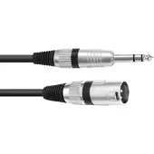 Omnitronic Câble adaptateur XLR(M)/Klinke stéréo 2m sw