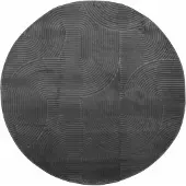 vidaXL Tapis IZA poils courts style scandinave anthracite Ø 80 cm