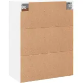 vidaXL Armoires murales 2 pcs. Blanc Bois composite