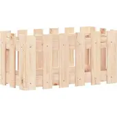 vidaXL Jardinière avec design de clôture 60x30x30 cm pin massif