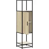 vidaXL Highboard chêne Sonoma 35,5x35x139 cm Matériau bois métal