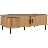 Beliani Table Basse En Bois Clair Bradley