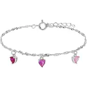 Lucardi Bracelet 'Lieblich' violet / rose / argent