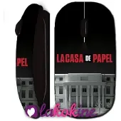 MANIACASE Souris sans fil - - La Casa de Papel - Noir - Clé USB Wi-Fi incluse - Compatible Mac et PC