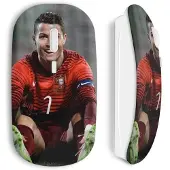 MANIACASE Souris Sans Fil - - Cristiano Ronaldo - Compatible Mac et PC - Clé USB WiFi - Blanc