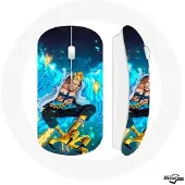 MANIACASE Souris Sans Fil - Marco - One Piece - Compatible Mac et PC - Clé USB incluse - Couleur Bleu
