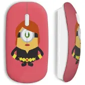 MANIACASE Souris Sans Fil - Minions - Rose - Clé USB WiFi - Compatible Mac et PC - Technologie Sans Fil