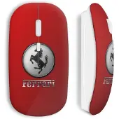 MANIACASE Souris Sans Fil - Ferrari - Cheval - Rouge - USB - Optique