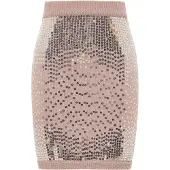 Mymo Jupe beige / mauve / argent