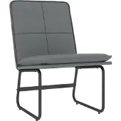 vidaXL Chaise Longue Gris 54x75x76 Cm Similicuir