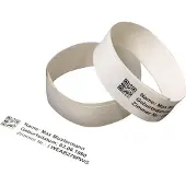 Brother - Fermeture adhésive - blanc - 25 x 279 mm 200 pcs (1 rouleau(x) x 200) bracelets pour adulte - pour TD-2130N, TD-2130NHC, TD-2130NSA (LWEAB279PWG)