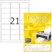 Topstick Étiquettes universelles TOP STICK, 63,5 x 38,1 mm, blanches