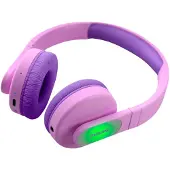 Philips TAK4206PK/00 - Casque supra-aural sans fil pour enfants - Coques lumineuses - Contrôle parental - <85 dB - Rose