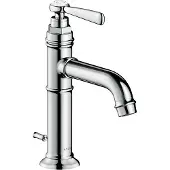 Hansgrohe Robinet à levier unique AXOR Montreux pour lavabo, modèle 100, avec levier et système de bonde à coulisse, finition chrome