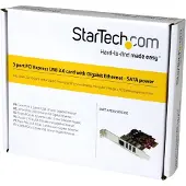 StarTech.com STARTECH Carte PCI Express à 3 ports USB 3.0 et 1 port Gigabit Ethernet avec UASP - Adaptateur PCIe 3x USB 1x GbE
