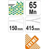 TRIZERATOP Mini-taille-haie 415 mm, longueur de lame 150 mm
